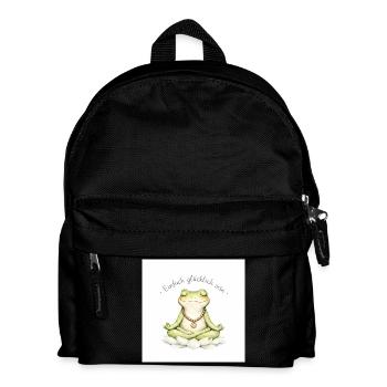 Frosch im Lotustempel der Ruhe - Kinder Rucksack - Schwarz - Vorne