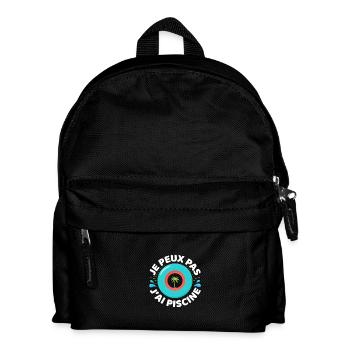 Je peux pas j'ai piscine - Sac à dos Enfant - noir - Devant