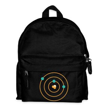 Atommodell - Physik Chemie Wissenschaft Nerd - Kinder Rucksack - Schwarz - Vorne
