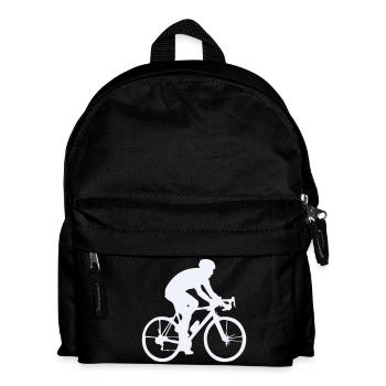 Silhouette cycliste en flux - Sac à dos Enfant - noir - Devant
