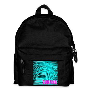 Vagues de surf d’été - Sac à dos Enfant - noir - Devant