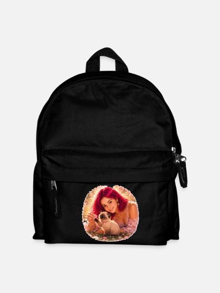 Fantasy Girl and Baby Siamese Kitten - Kids' Backpack - black