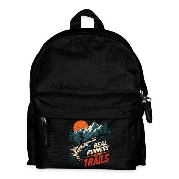 Real Runners Run Trails Mountain Sunset - Kinder Rucksack - Schwarz - Vorne