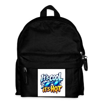 ItsCool ItsHot - Sonnenbrillenmotiv - Kinder Rucksack - Schwarz - Vorne