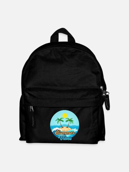 Summer Vibes Tropical Island - Kids' Backpack - black