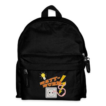lugworm, puns, humor, funny gifts, father - Kids' Backpack - black - Front