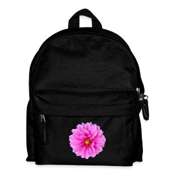 Vibrant_Pink_Dahlia_Flower_Wall_Art_Print - Kids' Backpack - black - Front