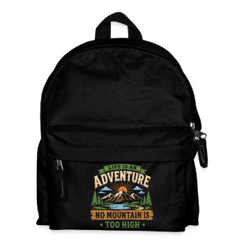 Bergwander-Abenteuer - Kinder Rucksack - Schwarz - Vorne