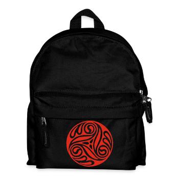 Keltische Rote Spirale - Kinder Rucksack - Schwarz - Vorne