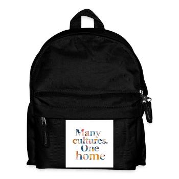 Many cultures one home - Kids' Backpack - black - Front