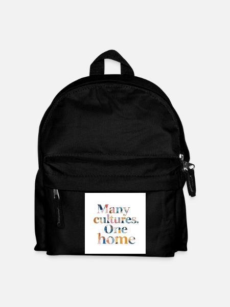 Viele Kulturen Ein Zuhause - Kinder Rucksack - Schwarz