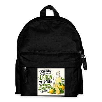 Zitronen  - Kinder Rucksack - Schwarz - Vorne