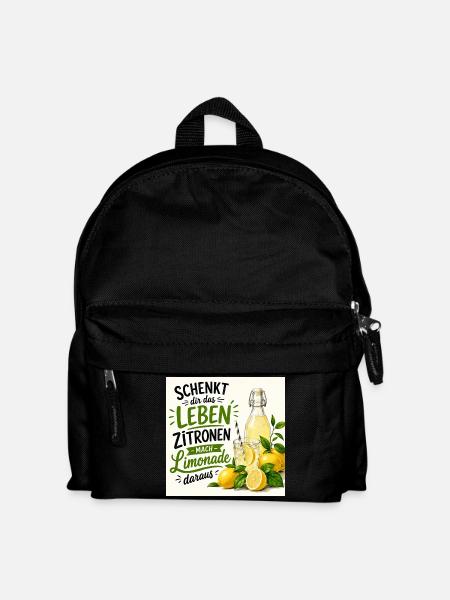 Zitronen  - Kinder Rucksack - Schwarz
