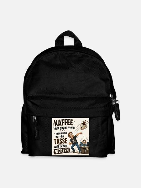 Kaffee - Kinder Rucksack - Schwarz