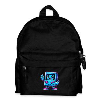 T-shirt Contrôleur de jeu rétro années 80 - Sac à dos Enfant - noir - Devant