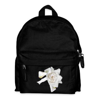 Dewy_White_Gardenia_Macro_Flower_Wall_Art - Kids' Backpack - black - Front