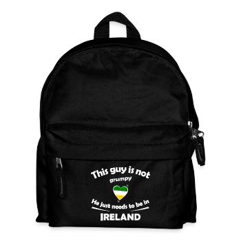 Irland Herzdesign Grumpy? Nicht nötig - Kinder Rucksack - Schwarz - Vorne