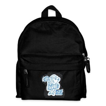 Little Fish Big Mood Doodle - Kids' Backpack - black - Front