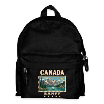 Canada Banff Vintage Travel Brand - Kids' Backpack - black - Front