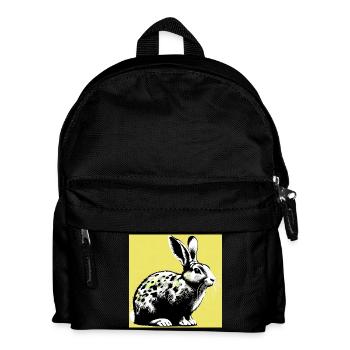 Kaninchen - Kinder Rucksack - Schwarz - Vorne