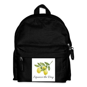 Squeeze the Day Lemon Botanical Design - Kids' Backpack - black - Front