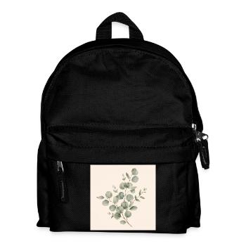Less Rush, More Life | Vintage Eucalyptus Design - Kids' Backpack - black - Front