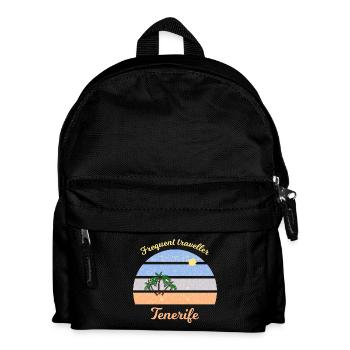 Häufiger Reisender Teneriffa - Kinder Rucksack - Schwarz - Vorne