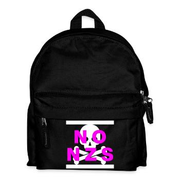 NO NZS, NEVER AGAIN, ANTI-FASCISM, NO AFD PINK - Kids' Backpack - black - Front