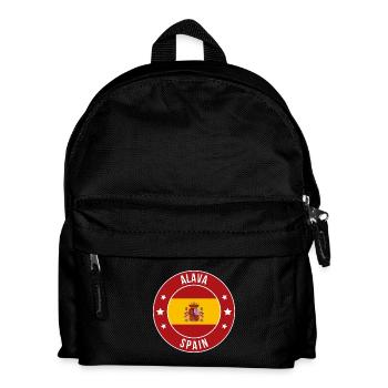 Alava Spain Circular Flag - Kids' Backpack - black - Front