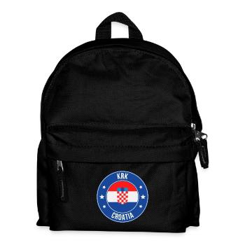 Krk Croatian Crest Circle - Kids' Backpack - black - Front