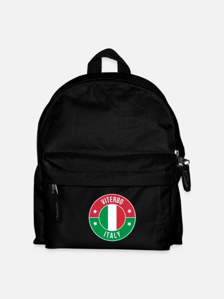 Viterbo Italy Badge Circle - Kids' Backpack - black