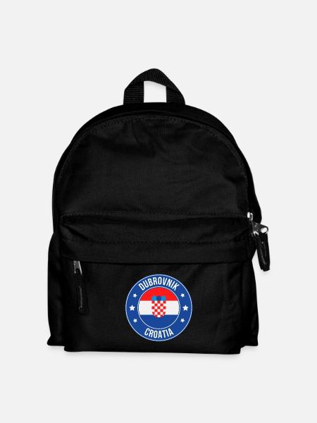 Dubrovnik-Wappen-Rundabzeichen - Kinder Rucksack - Schwarz