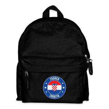 Zagreb Crest Round Badge - Kids' Backpack - black - Front