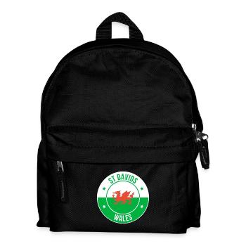Emblème du Dragon gallois de St Davids - Sac à dos Enfant - noir - Devant