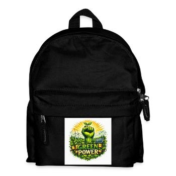 green power - Kids' Backpack - black - Front