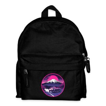 Retro 80s JDM AE86 Mount Fuji Dragon Emblem - Kids' Backpack - black - Front