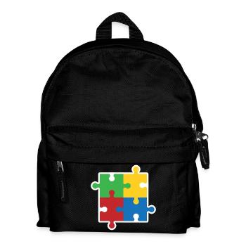 Icône du puzzle de l’autisme - Sac à dos Enfant - noir - Devant