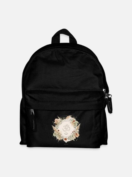 Om Lotus Mandala Yoga Boho Zen - Kids' Backpack - black