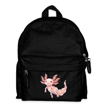 Mignon bébé axolotl rose en style aquarelle - Sac à dos Enfant - noir - Devant
