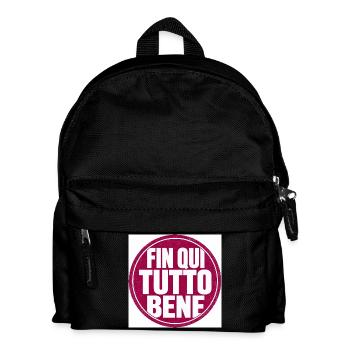 Jusqu’ici tout va bien. Tampon circulaire - Sac à dos Enfant - noir - Devant
