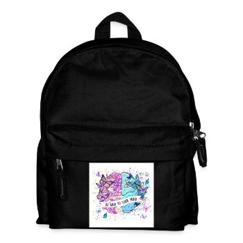 Soyez bienveillant avec votre esprit – Cœur de papillon - Sac à dos Enfant - noir - Devant