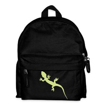 Silhouette Gecko Vert Feuille - Sac à dos Enfant - noir - Devant