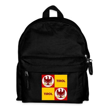 Tirol Quadrat Emblem Muster - Kinder Rucksack - Schwarz - Vorne