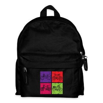 Pop Art coloré de vélo usé - Sac à dos Enfant - noir - Devant