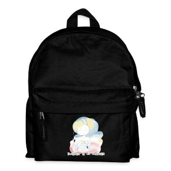Häkeln ist meine Therapie - Kinder Rucksack - Schwarz - Vorne