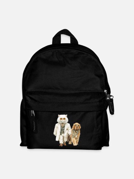 Old Money Cat – Élégance sur pattes de velours - Sac à dos Enfant - noir