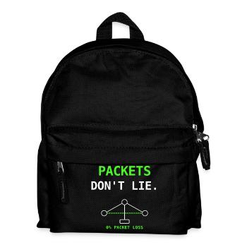 Cadeau humoristique Packets Don’t Lie Network IT - Sac à dos Enfant - noir - Devant