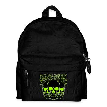 Neon-Schädel-Trio Black Metal  - Kinder Rucksack - Schwarz - Vorne