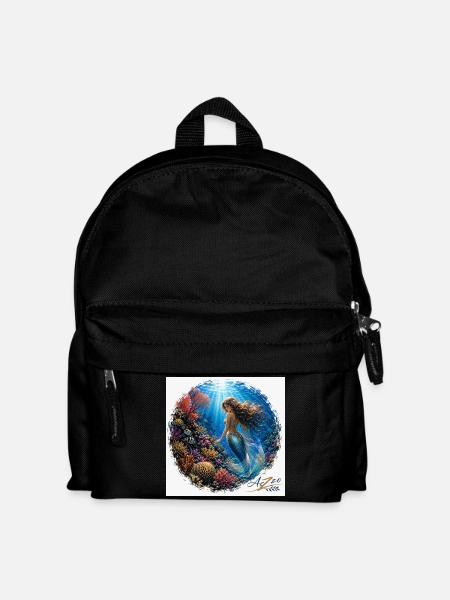 Underwater mermaid in the reef - Kids' Backpack - black