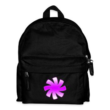 Blumen - Kinder Rucksack - Schwarz - Vorne